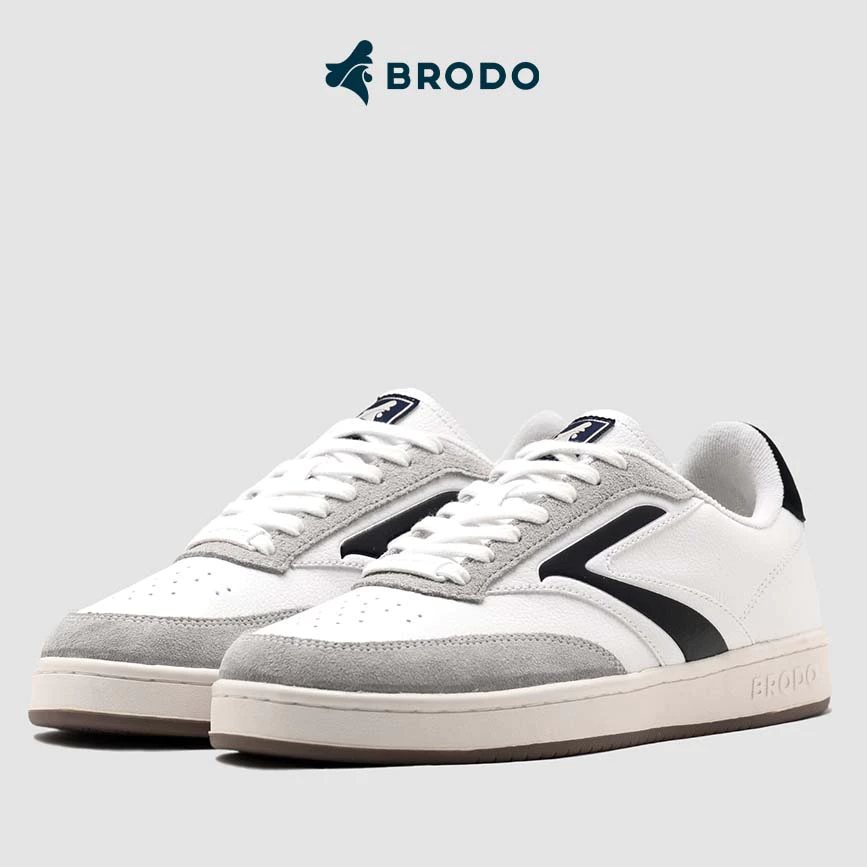 BRODO - Sneakers Ace Tennis Ivory Black
